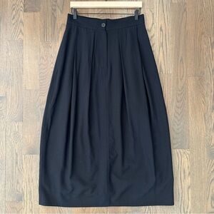 Studio Nicholson Bardi Double Pleat Viscose Wool Skirt Graphite / Black 2 / 8US